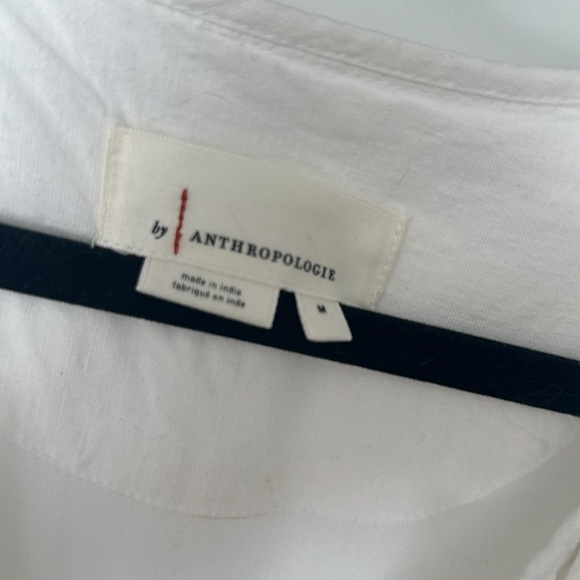 Anthropologie White Somerset Maxi Short Sleeved Dress Size M - Picture 4 of 8